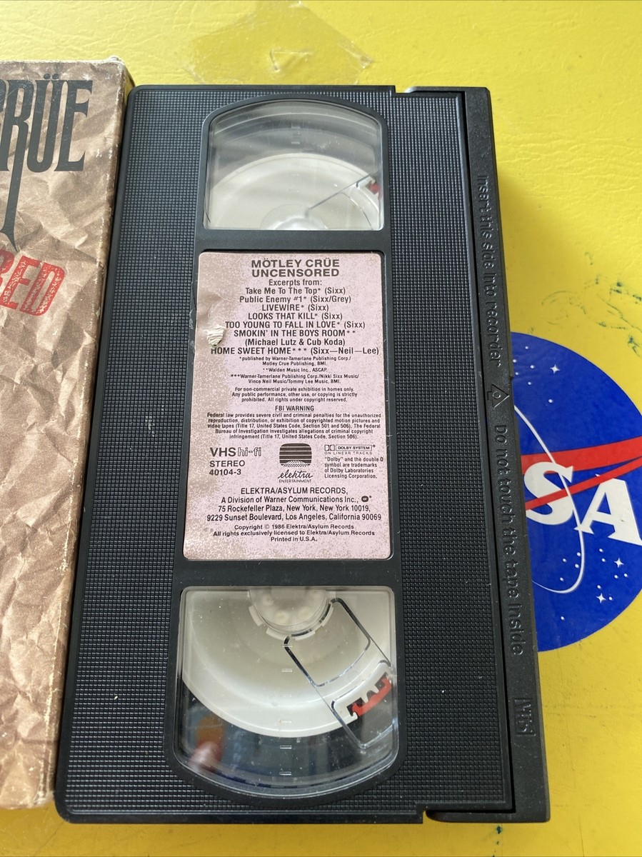 Vintage Motley Crue Uncensored VHS 75594010438| eBay