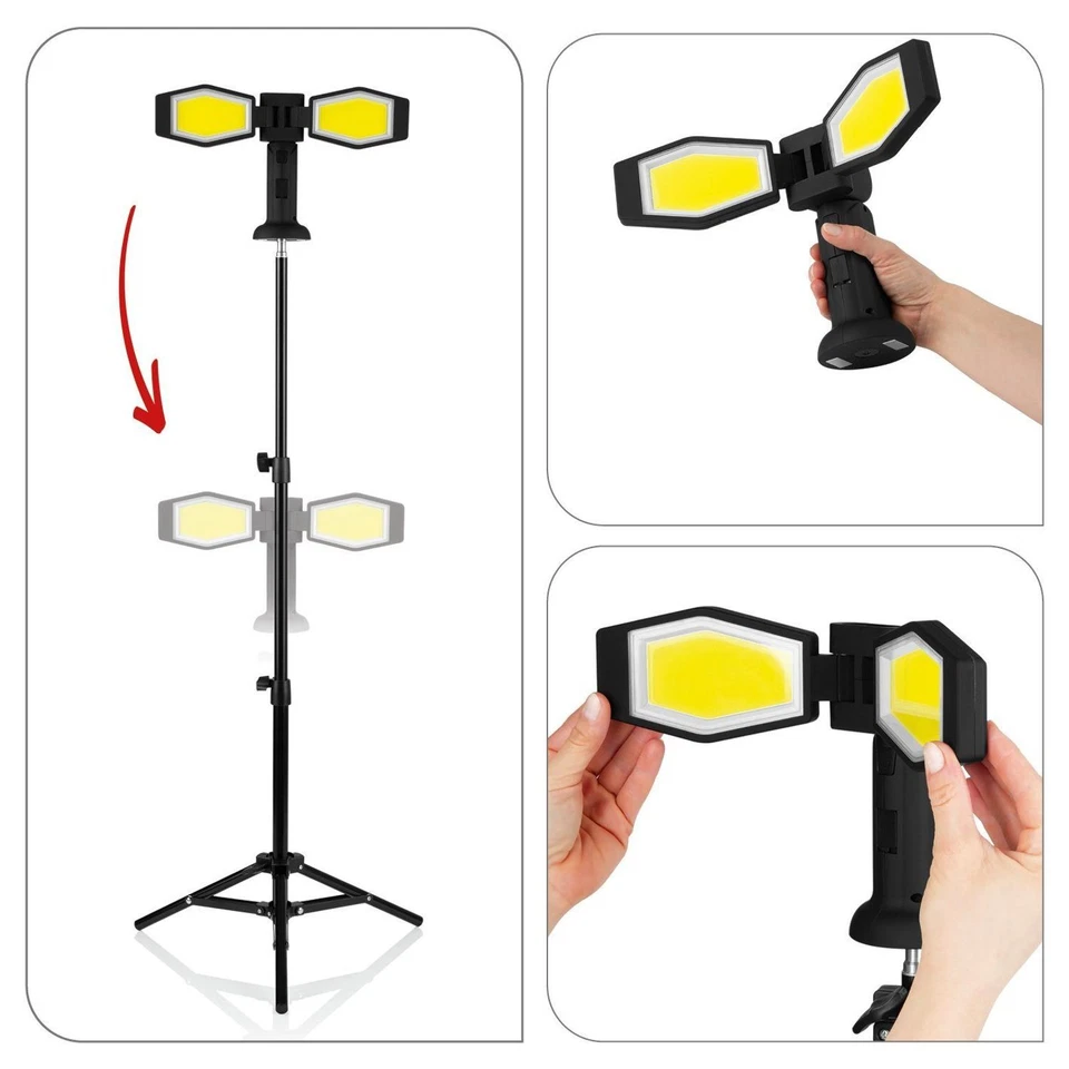 MAXXMEE LED-Strahler Universal Baustrahler Lampe 144cm Stativ 1400Lumen USB Akku - Bild 4 von 4