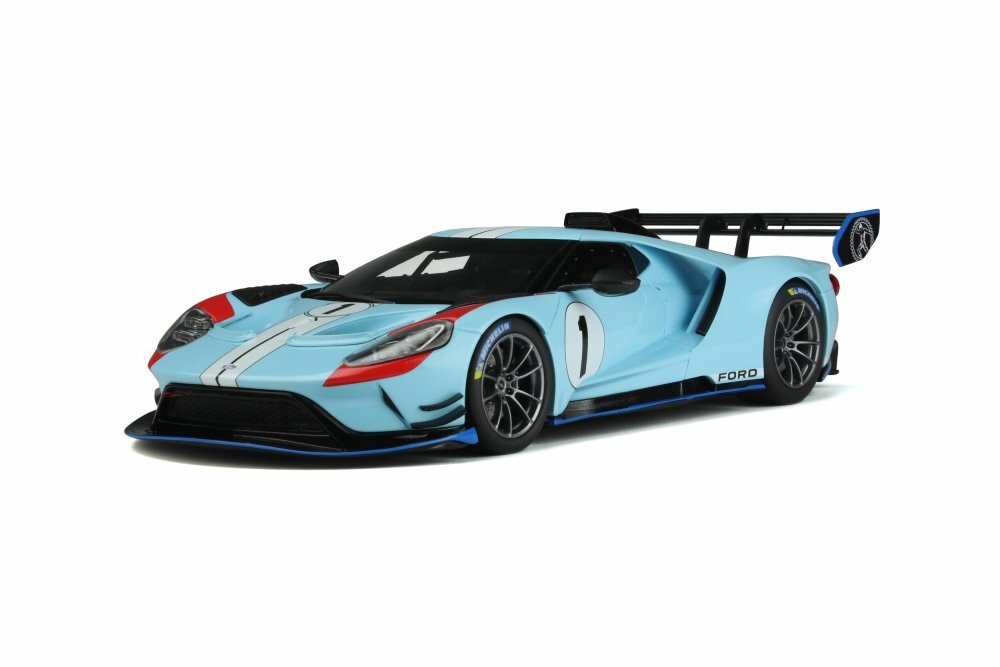 【絶版】GT Spirit 1/18 Ford GT ヘリテージ エディション 2020 Ford GT #1 Heritage Edition, Light Blue - GT Spirit