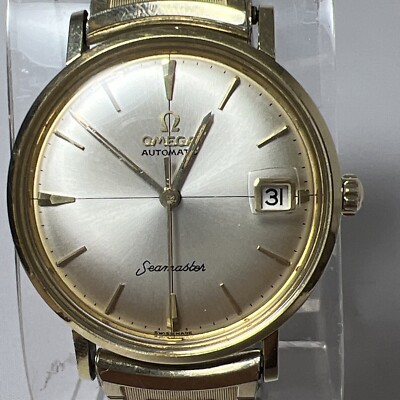 Men's 34.5mm Omega Seamaster Cal.560 Ref. 14770 Gold Tone Date Watch