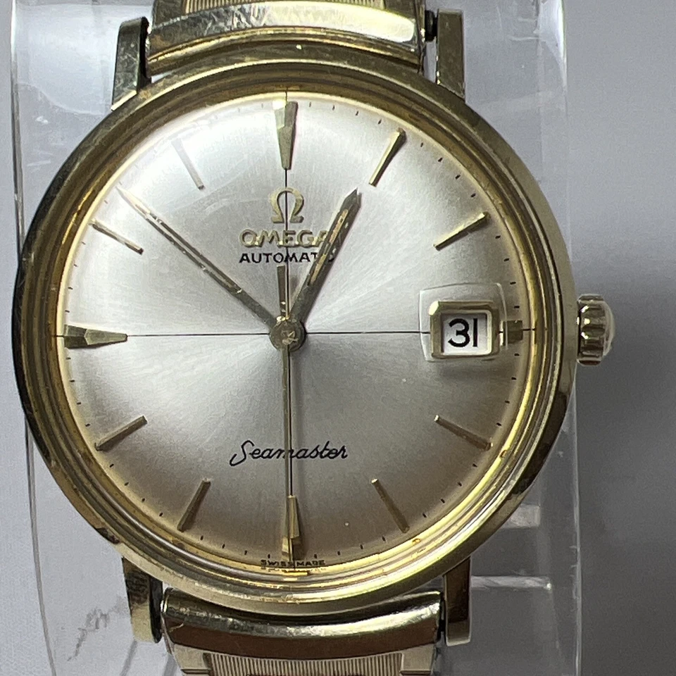 Omega Seamaster Hombre 34.5mm Cal.560 Ref. Reloj Fecha Tono Oro 14770
