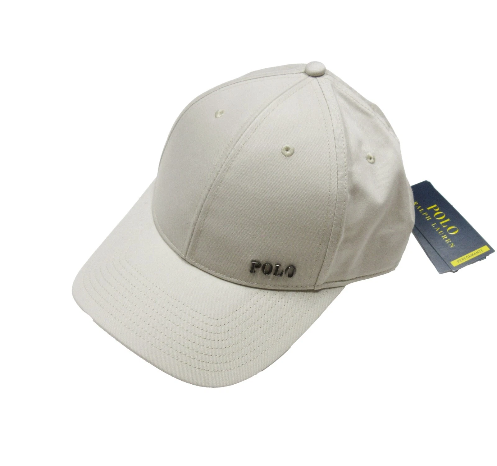 Polo Ralph Lauren Men's Light Grey Logo Plaque Performance Ball Hat