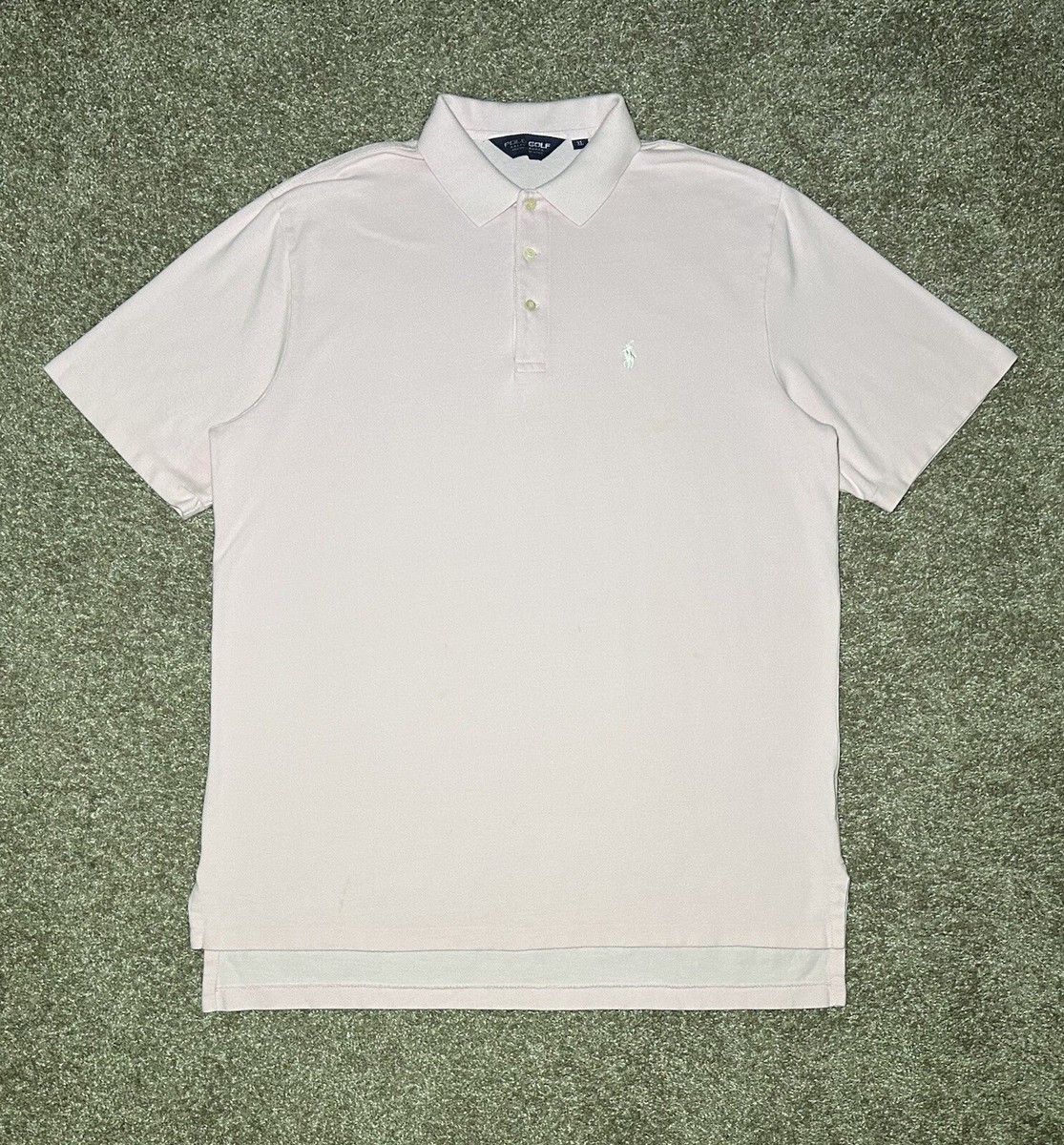1*様 Made In USA W34 POLO Ralph Lauren PO Polo Golf Ralph Lauren Men's Polo Shirt (MW21A) Solid Pink