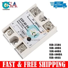 25A/40A/60A/100A SSR-25DA 10DA 40DA 40AA 60DA 100DA Solid State Relay Module US