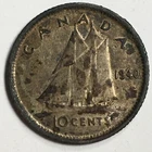 1940 Canada 10 Cents - George VI - Extremely Fine (XF) KM#34 80% Silver 4845-AH