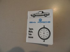 VW Porsche 914 1.7 1.8 2.0L 1970-1974 Werkstatt hand buch Daten büchlein 