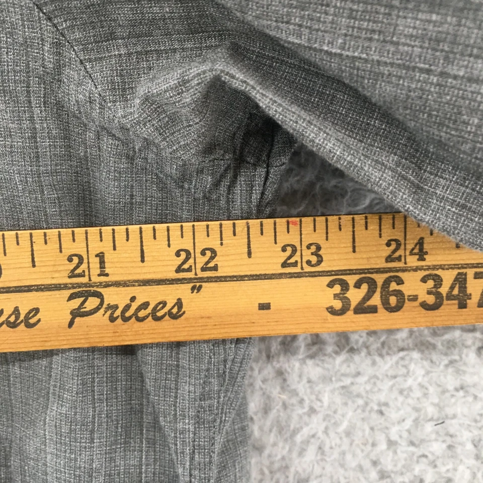 Halogen Button Up Shirt Top Mens Large Gray Dolman Long Sleeve Collared Casual - Image 4 of 4