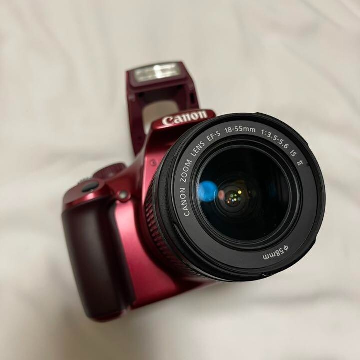 Canon EOS Kiss X50 Digital Camera Lens Kit EF-S18-55mm Red