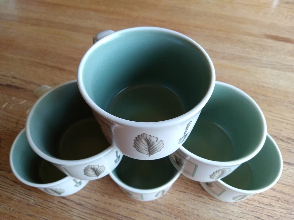 Madera natural Pfaltzgraff vintage 8 oz. Tazas de café/té - Juego de 6 Foto 2 de 4