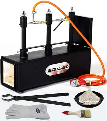 DEVIL FORGE DFPROF3+1D Schmelzofen Schmiedeofen Gasofen Gasbrenner Propangas