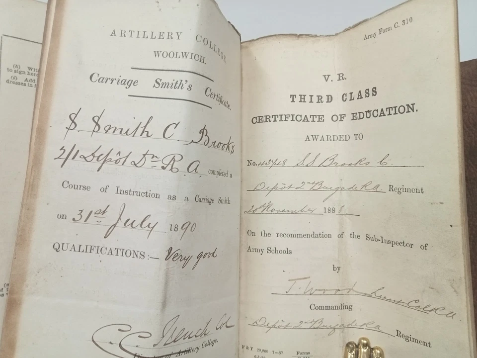 Regiment of Royal Artillery Account Book, 1884, of Charles Brooks, Ford and Tilt - Image 4 of 4