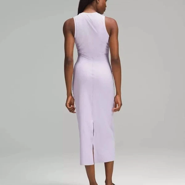 NEW Lululemon Align Ribbed Midi Dress Lilac Ether Size 4 with tag - Изображение 2 из 4