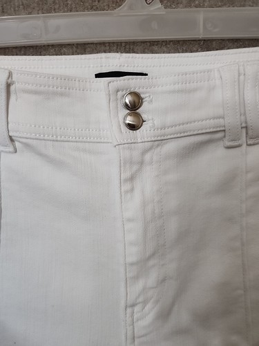 Talbots Flare Jeans Womens 14 Petite White Front Seams Stretch - Picture 3 of 9