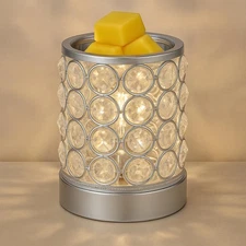 Crystal Wax Melt Warmer Candle Wax Warmer for Scented Wax 2 in 1 Wax Melts Fragr