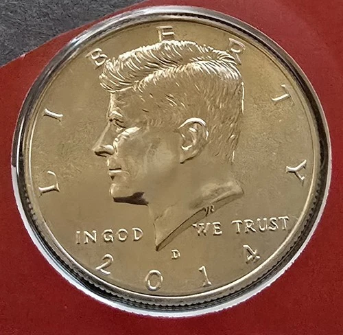 2014 D Kennedy Half Dollar Uncirculated in original cello mint holder C66