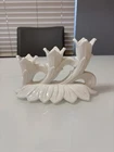 Vtg Westmoreland Art Glass LO 26 Series Triple Branch Candle Holder Milk Glass