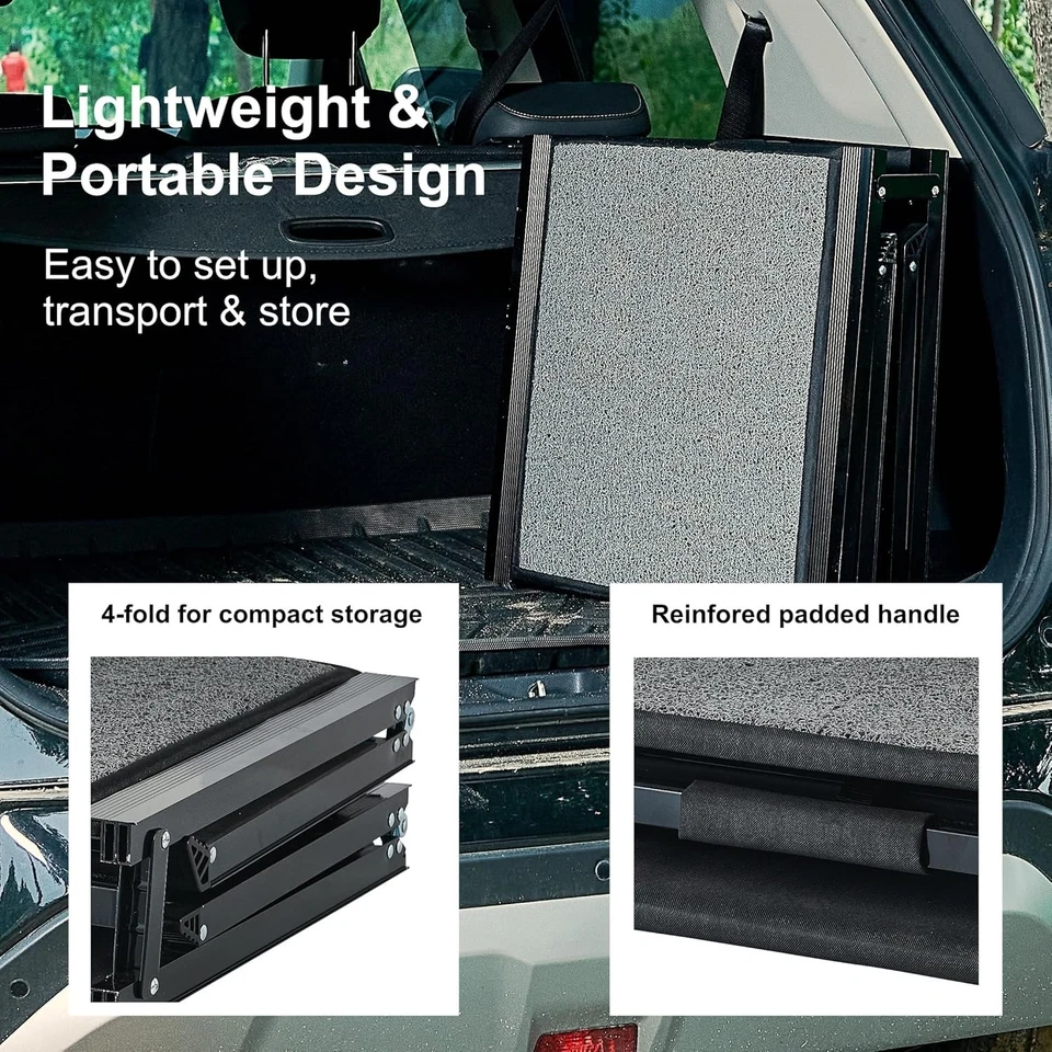 BestVeda Rampa para Mascotas - Rampa Plegable Antideslizante para Perros y Gatos 63x17 pulgadas (160x44 cm) Foto 4 de 4