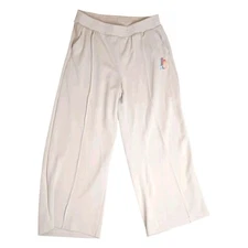 Aldi Gear Women's XL White Baggy Stretch Wide Leg Sweatpants 2017 Logo