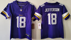 ​​Tariffs​ Free~YOUTH'S Justin Jefferson #18 Vikings FUSE Purple Stitched Jersey