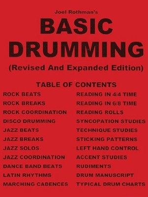 JOEL ROTHMAN'S BASIC DRUMMING, REVISED AND EXPANDED **BRAND NEW**