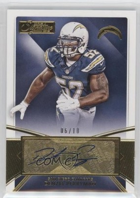 2015 Panini Donruss Signature Series Rookies Gold 6/10 Denzel Perryman Auto 0d6s