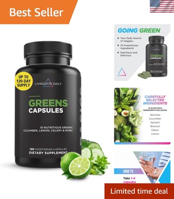 Nutritious Livingood Daily Greens - 10 Plant-Based Ingredients for Wellness