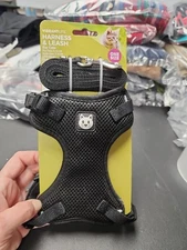 Vibrant Life Black Harness And Leash For Cats 5-10 Lbs One Size New (L)