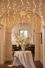 Anthropologie Stargazer Lights Twinkling Two Tone Icicle 15' Indoor / Outdoor