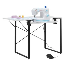 Dart Wood/Metal Multipurpose Machine Table Workstation Desk with Folding Top ...