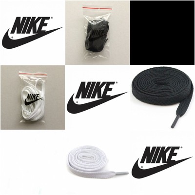 NIKE Flat Shoelaces Replacement - Black / White - AIR MAX 1,90,95,97,98 FORCE 1 | eBay