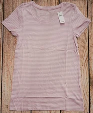 Womens GAP XL Favorite Crew Neck NWT Purple Stripe (2b31) - 579762