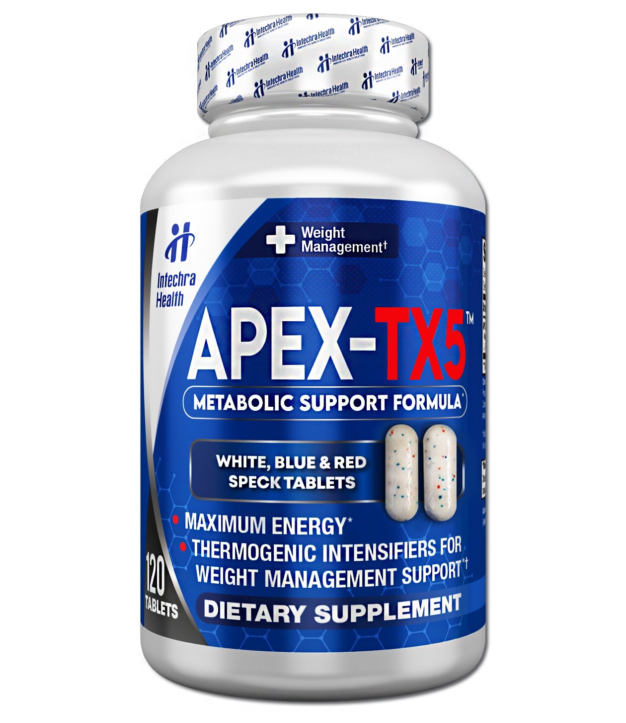APEX TX5 Weight Management Diet Pills with Peak Energy 120 White/Blue