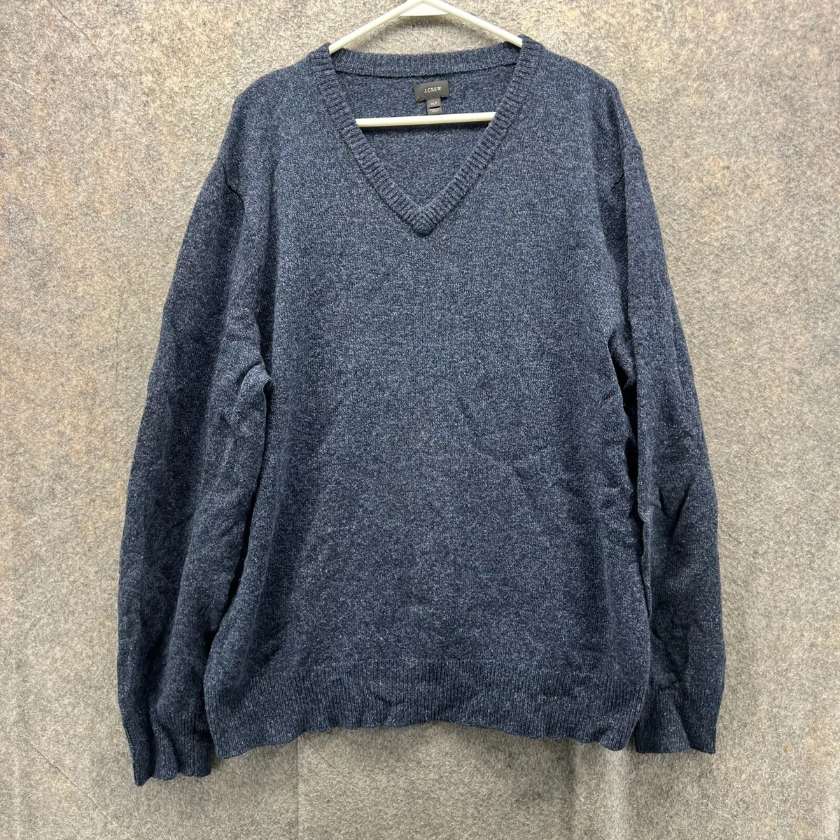 Pull En Laine J.Crew Col Rond (crewneck) Homme - Taille L - Couleur Gris - Occasion Très Bon état