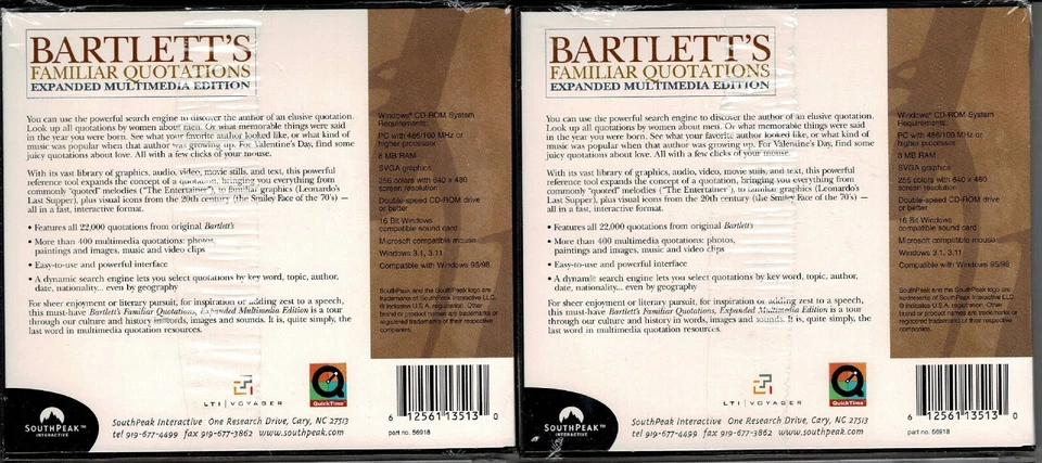 Lot of 2 Bartlett's Familiar Quotations Pc New XP 22,000 Quotations Save More - Image 2 of 2