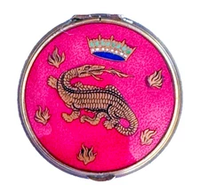 Antique France Enamel Brass Watch Case & Face Chateau Chambord, King Francis