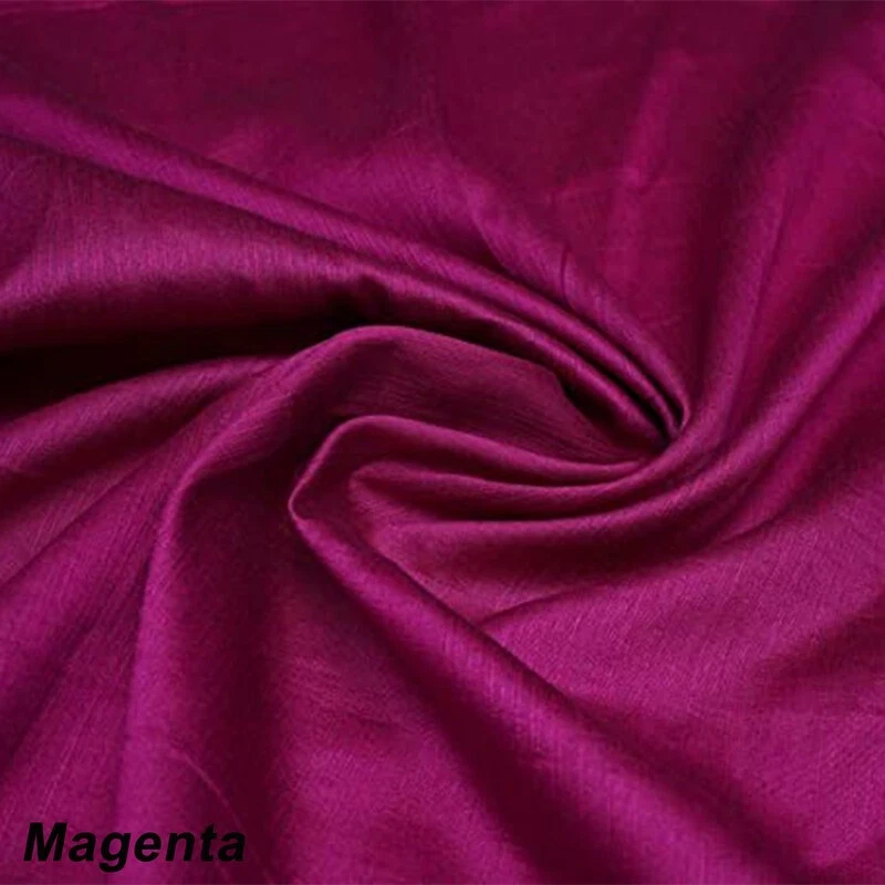 Magenta Dupion Silk Fabric Plain 44/45" Width, for Dresses, Craft, Decor 5 YARD - Image 3 of 3