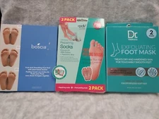 Assorted Foot Masks Boscia Epielle Dr Wellness 5 Masks Total New in Boxes