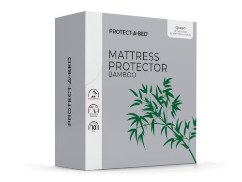 Protect A Bed Bamboo Jersey Mattress Protector Waterproof  12 Year Guarantee - - Afbeelding 1 van 5