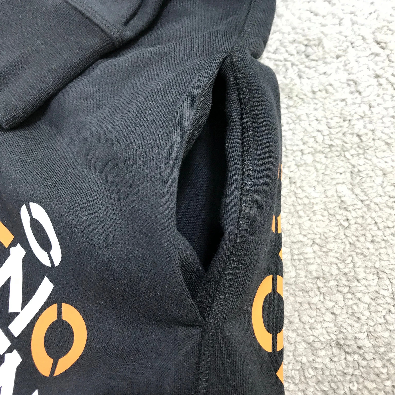 Kenzo Vestito Donna Maglione Medio Vestito Sportivo Arancione Nero Tasca