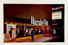 1950s Harrah's Club Reno Nevada NV Casino Show Lounge Street Vintage Postcard