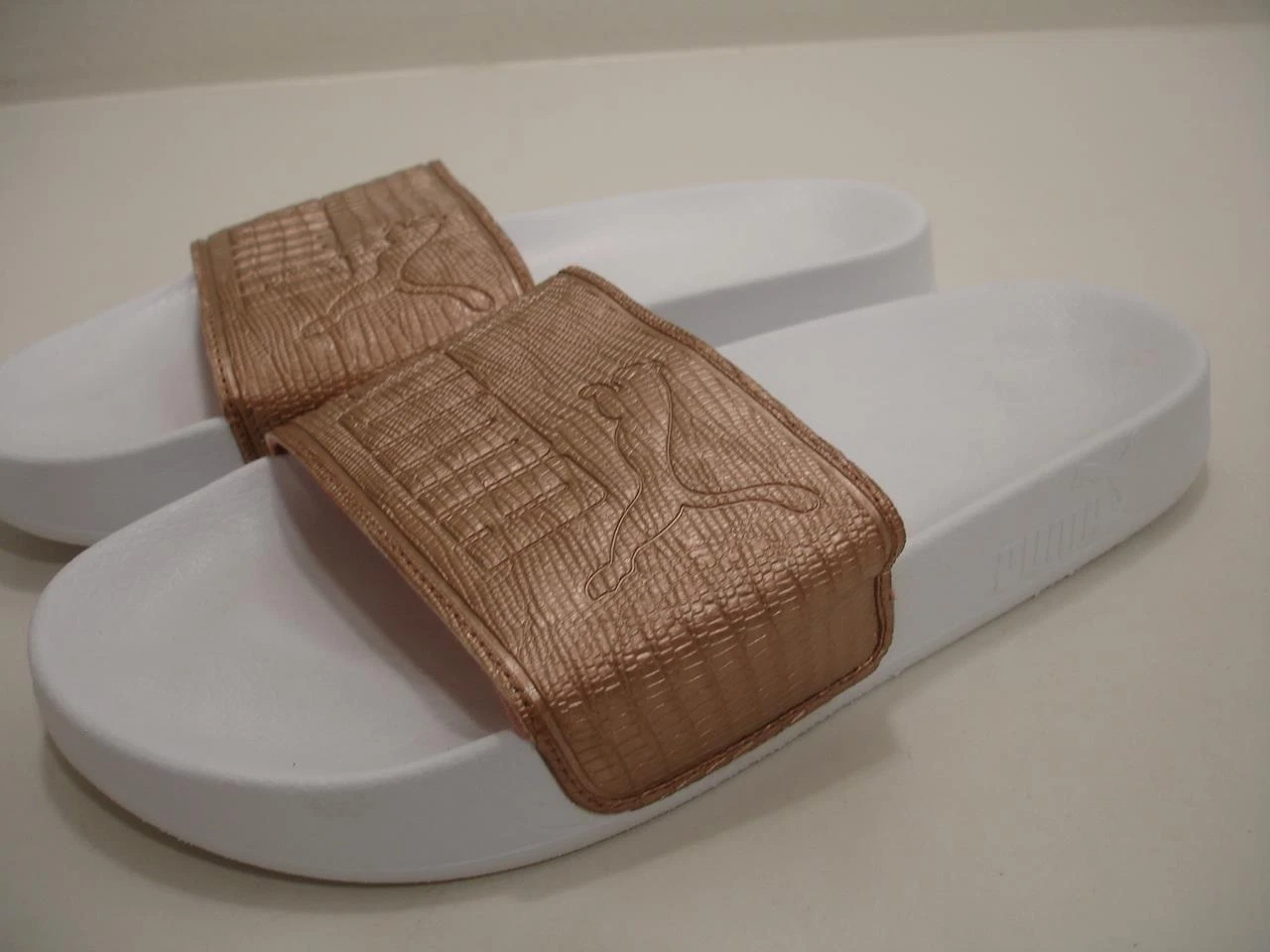 Sandali Pantofole Donna 6 5 M Puma Cool Cat 2.0 Metallizzato Oro Rosa Slides Sport