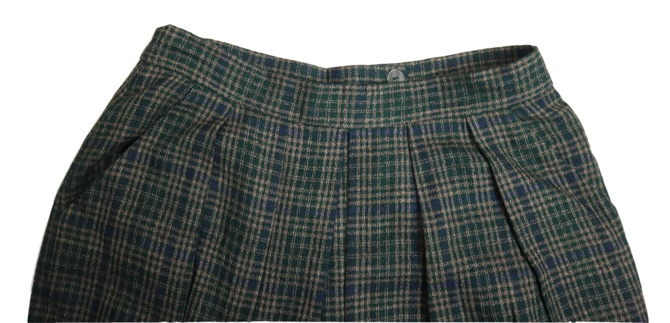 HERMAN GIST - FALDA LÁPIZ MEDIA A CUADROS VERDE MUJER - TALLA 12 Foto 3 de 4