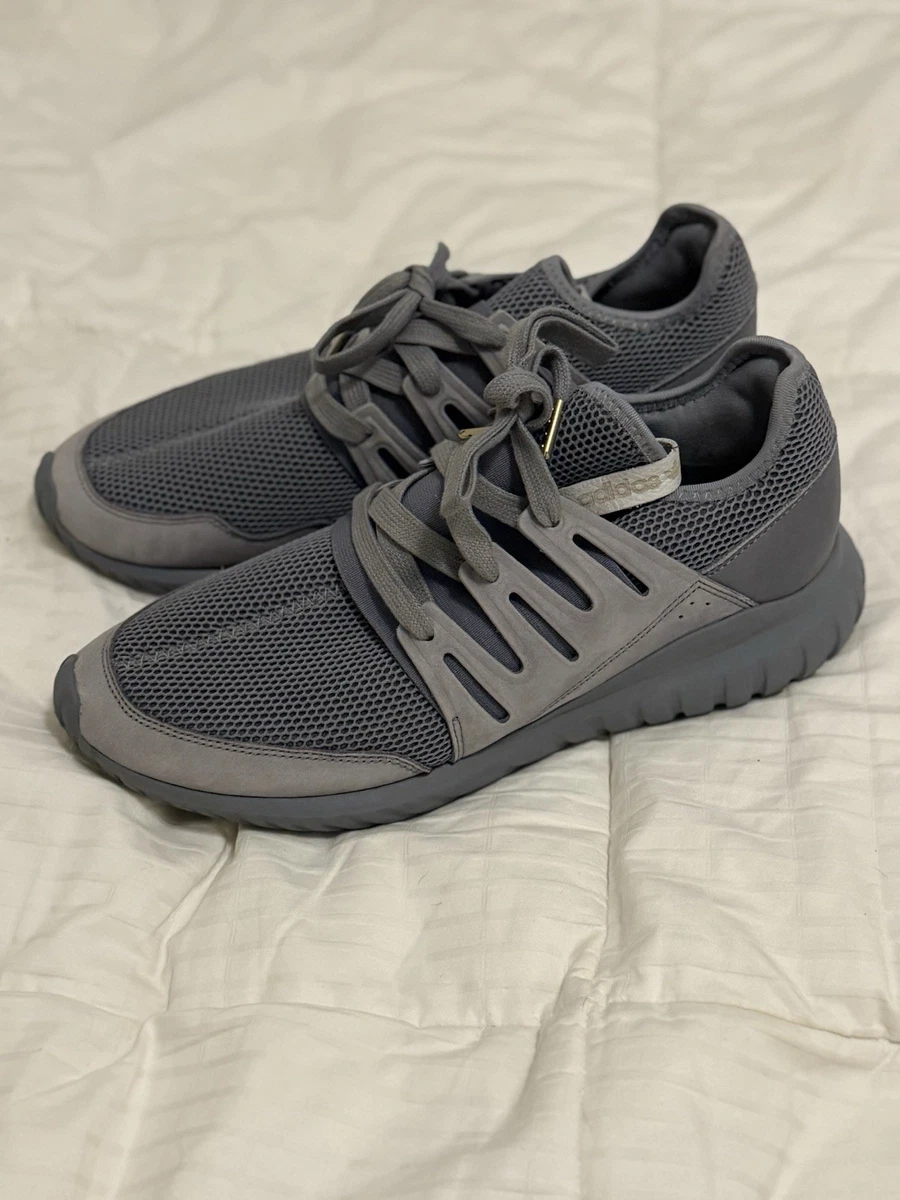 Adidas Men\'s Tubular Radial Core Black Grey Knit Lace-Up Sneakers Size 7 Adidas Tubular Radial Granite Mens AQ2812 10 Grey Boost  main image 2