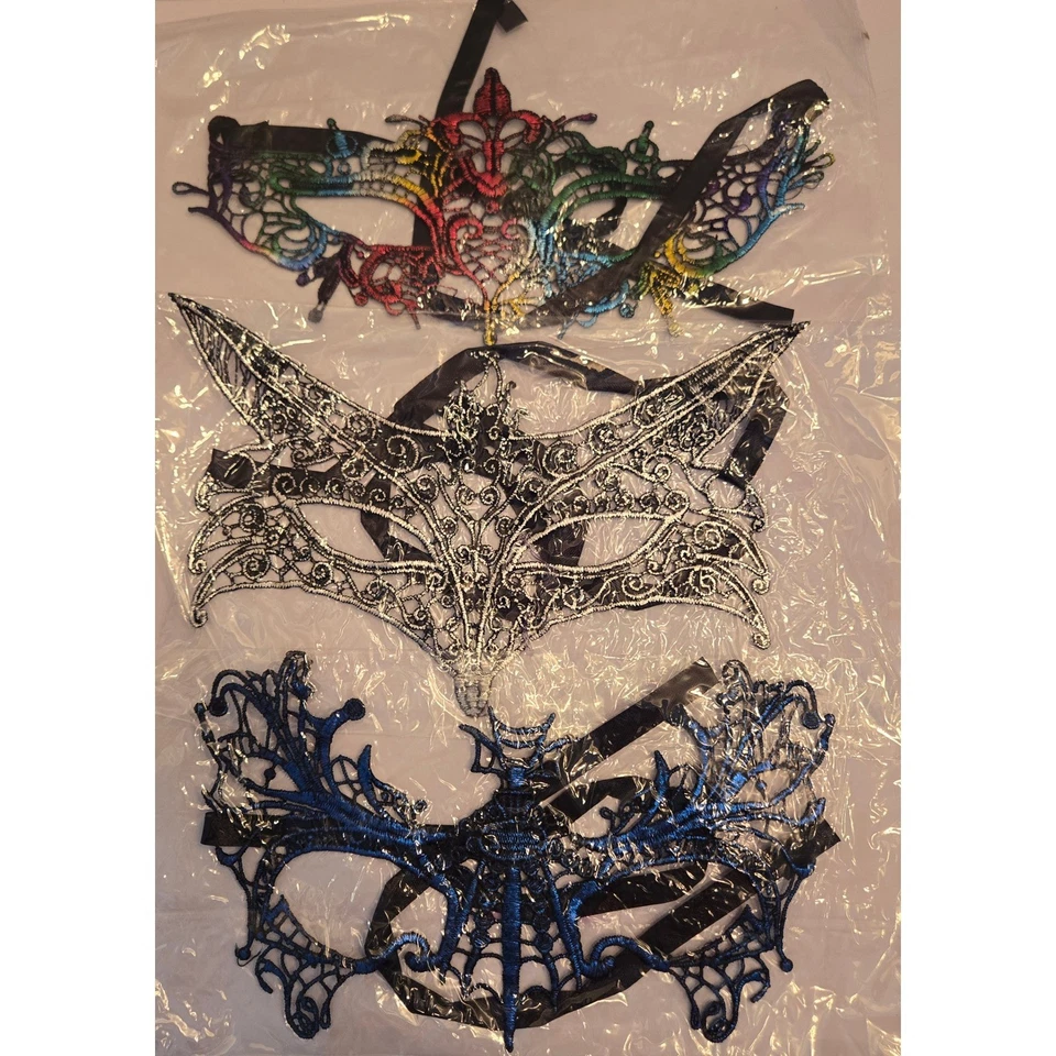Lote de 30 Máscaras de Encaje Corona de Murciélago Mariposa Juegos con disfraces Accesorios Foto 2 de 4