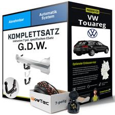 Für VW Touareg Typ 7LA,7L6,7L7 Anhängerkupplung abnehmbar +eSatz 7pol 05- AHK