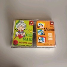ED-U-CARDS OLD MAID MIXIE MINI JUEGOS DE CARTAS EN CAJA 1967 edu-card FLIP BOOK circo