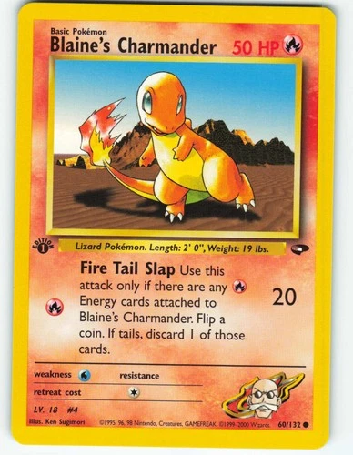 Blaine's Charmander - 1st Edition - 60/132 Gym Challenge - Pokémon TCG - 2000