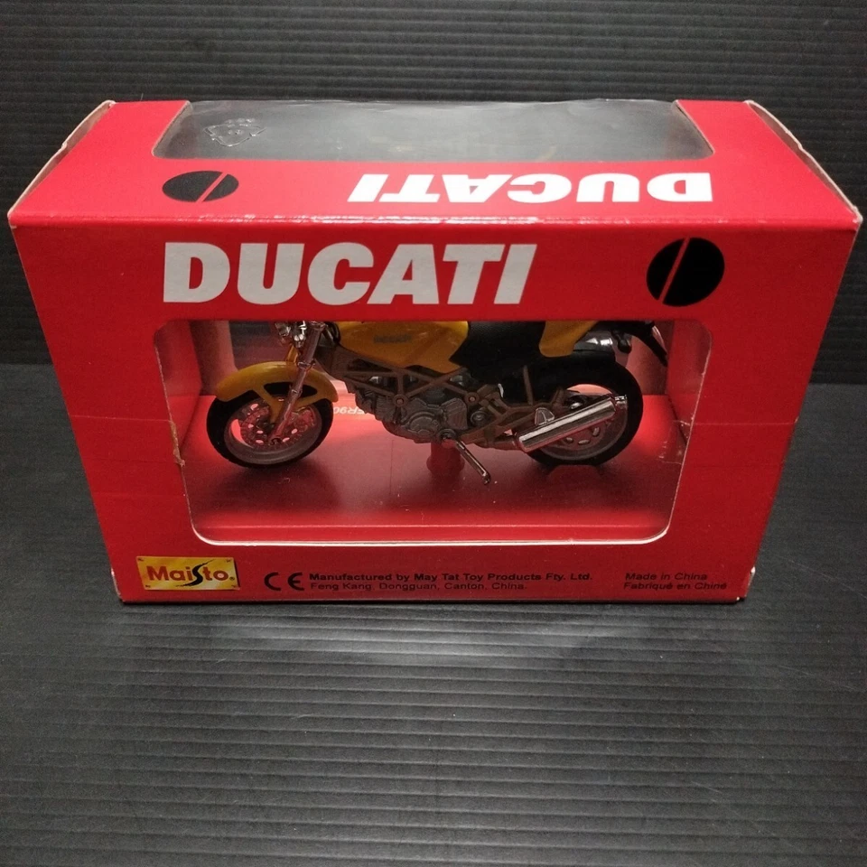 Maisto 1 18 DUCATI MONSTER900 Ducati motorcycle mini car Monster Yellow - Image 4 of 4