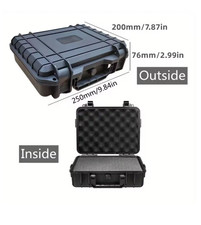 Waterproof Hard Carry Case Bag Toolbox With Pre-cut Sponge Storage Box