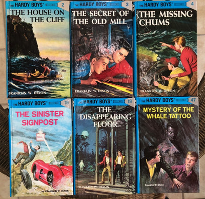 Lot of 6 HARDY BOYS Books 2, 3, 4, 15, 19, 47 Glossy Hardcovers Whale Tattoo